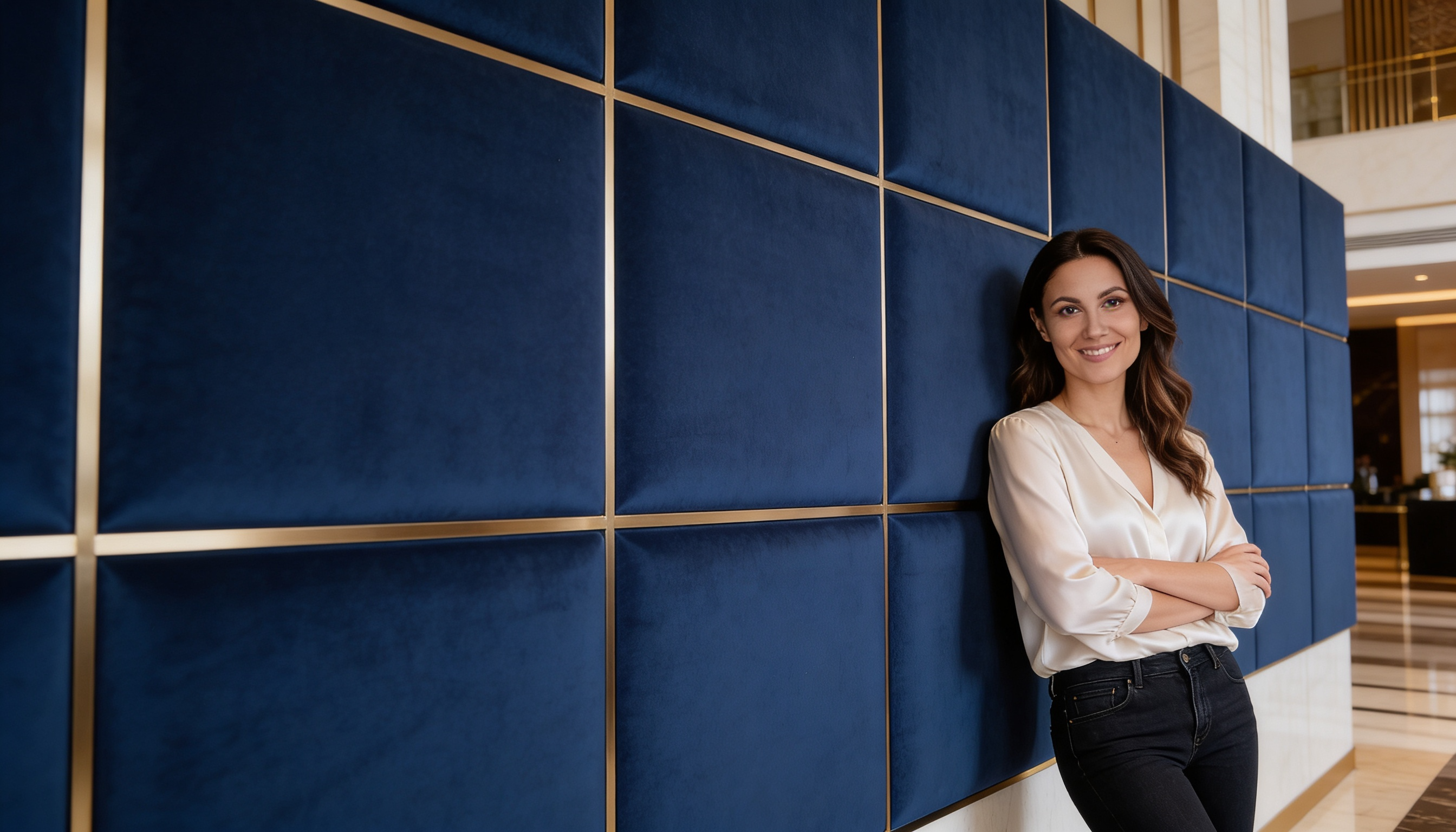 Woman pausing in a city lobby while thinking through crypto scam warning signs before sending money